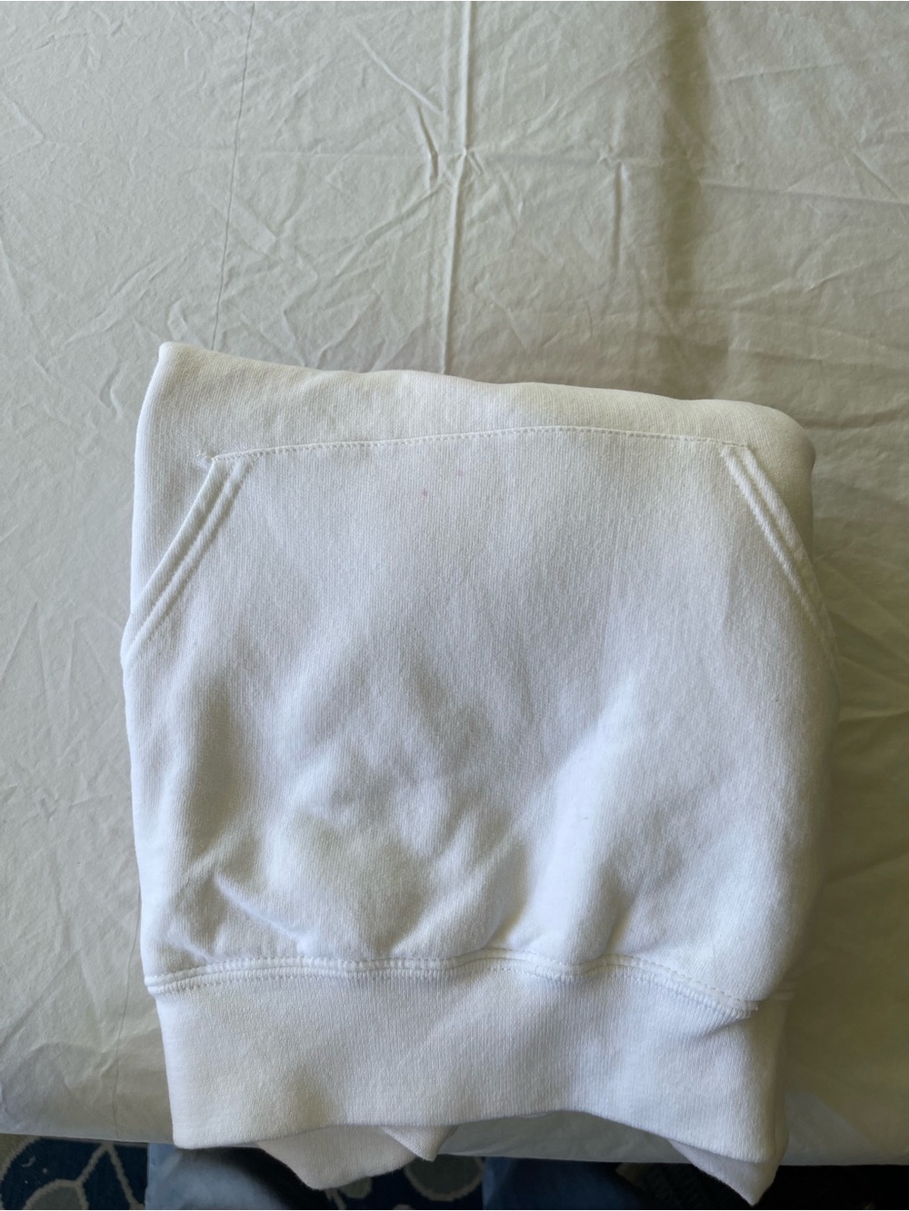 White Hoodie Sweater with Red Script Logo - Picture 10 of 10